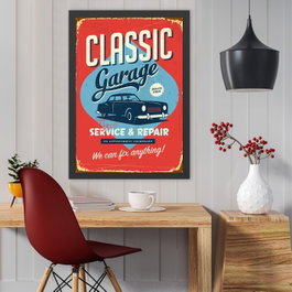 Wallity Cuadro Decorativo Classic Garage 55 x 75 cm